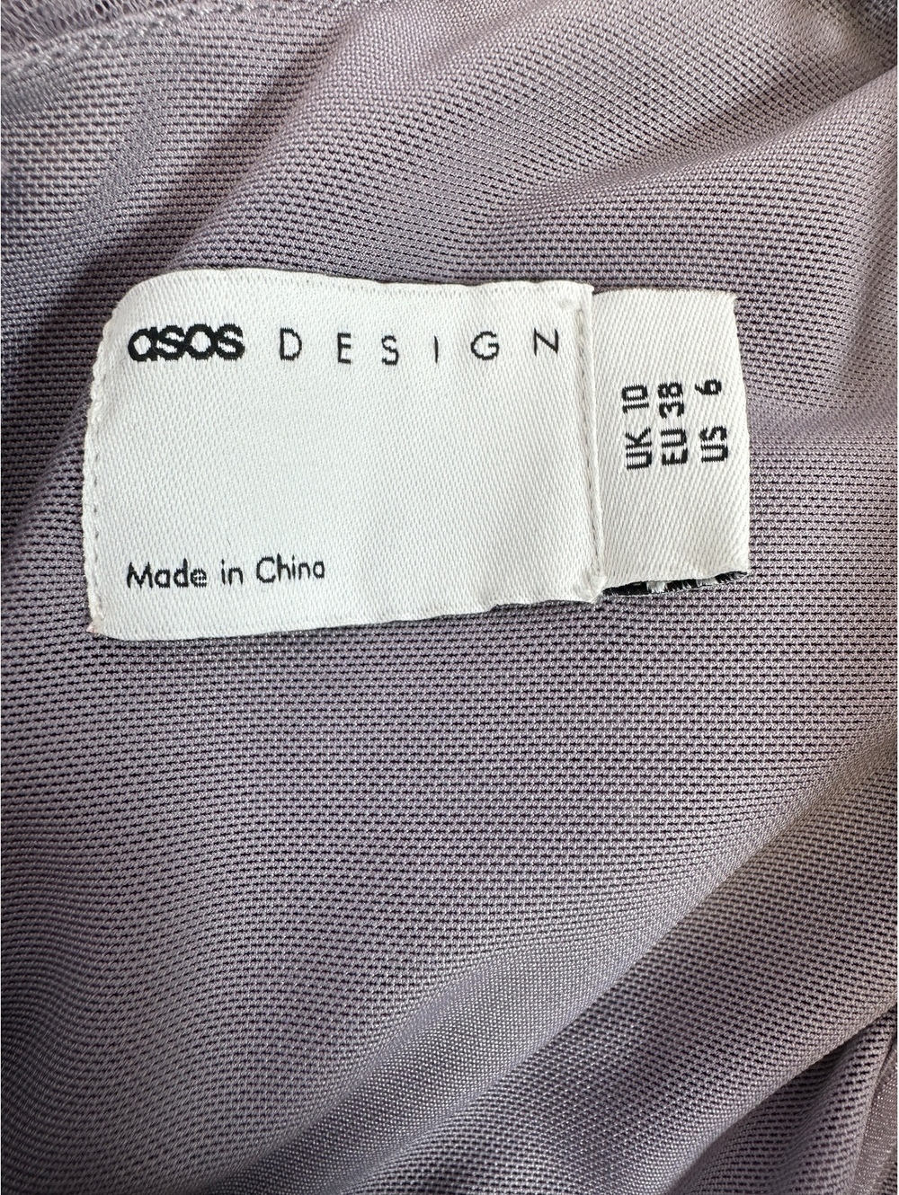 Women’s Sz 6 Asos Design Lavender Ruched Cami Midi Dress Formal Prom Wedding - Picture 5 of 6